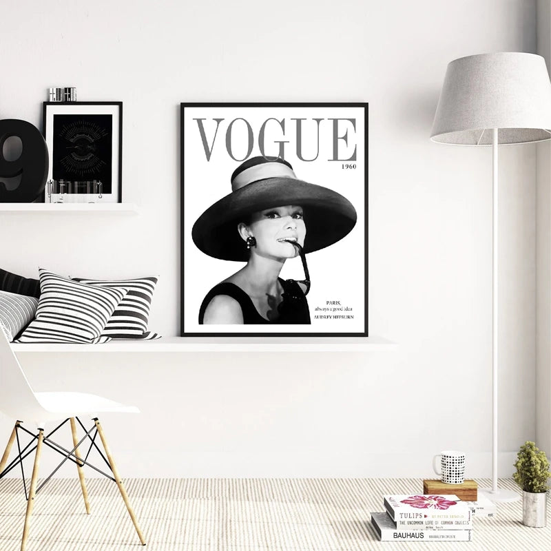 British Goddess Actress Fashion Canvas Posters Prints Wall Pictures Magazine Covers Art Painting Picture Girls Room Home Decor