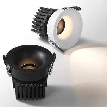 Dimmable LED downlights, anti-glare ceiling lights, AC85-265V LED spotlights, living room and kitchen indoor lighting bulbs