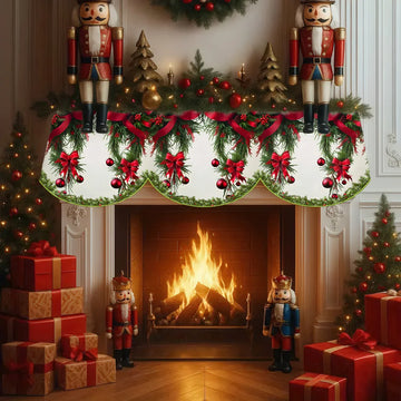 Christmas Fireplace Mantel Scarf table runner Xmas Party Decor Kid Favors 2025 Xmas Living Room Navidad Natal New Year Gift 2026