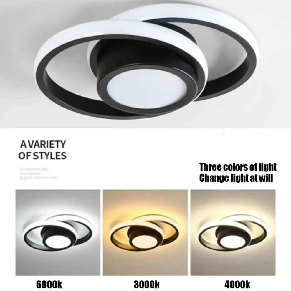 Nordic 3 colors LED Ceiling Lamps for Corridor Balcony Aisle Black White LED Ceiling Lights lampada Interior Lighting AC 85-265V