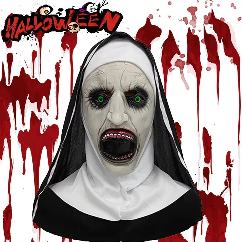 10PCS Scream Horror White Scare Mask Masquerade Skull Ghost Face Headgear Mask Halloween Party Horror Mask Spoof Props