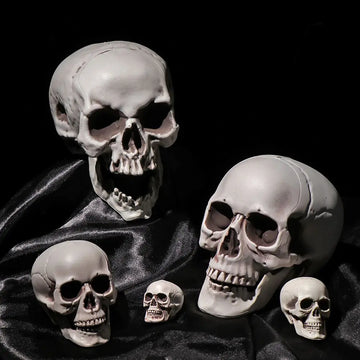 Plastic Skull Head High Quality Human Skeleton Halloween Props Terrible Hanging Decor Game Supplies Easter Party Decoration