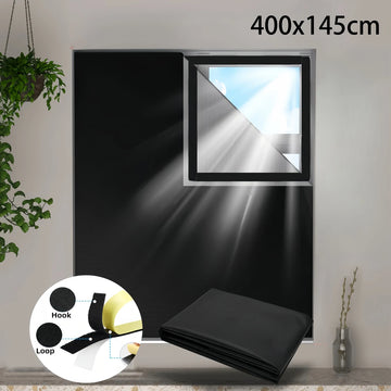 100 Blackout Window Cover Darkest Light Block Black Privacy Film UV Sunshade Sun House Home Tint Glass Cloth Curtain Bedroom
