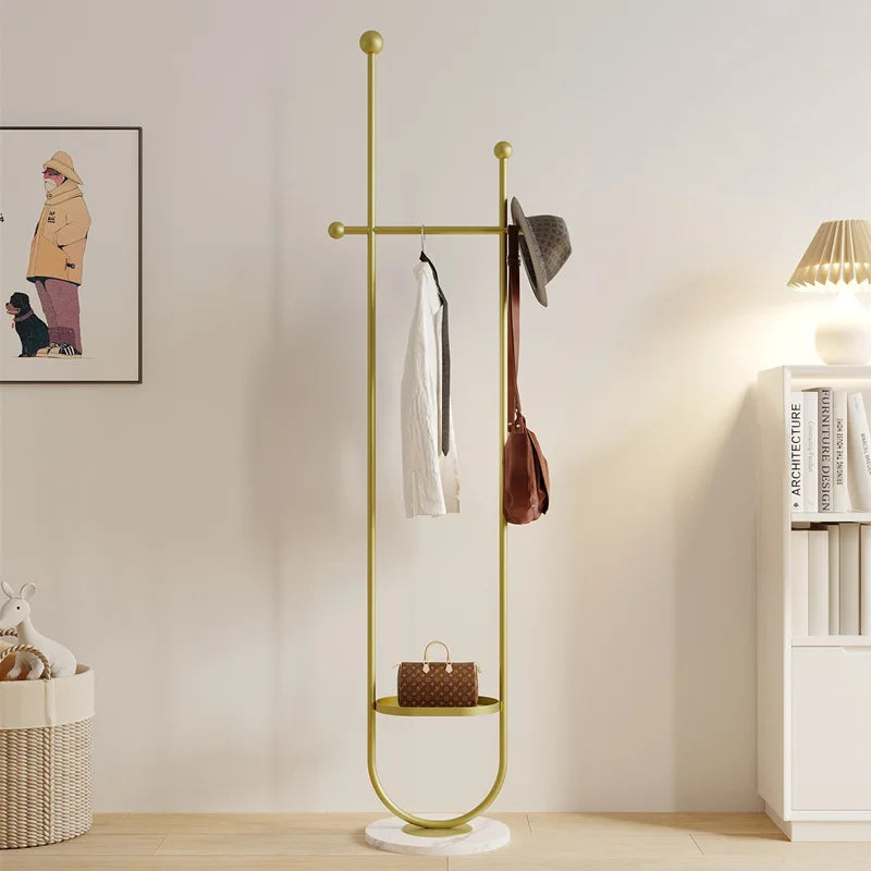 Stand Portable Clothes Rack Bedroom Floor Holder Clothes Hanger Hat Rack Home Modern Perchero De Pie Clothing Store Furniture