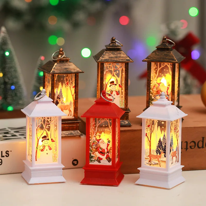 Christmas Candlestick Lights Night Lights Candelabra Lamps Father Christmas Decorations  Christmas Table Decorations