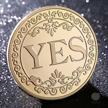 1PC Bronze Yes Or No Commemorative Coin Souvenir Non-Currency Game Prop Decision Coins Collection Decoration Crafts