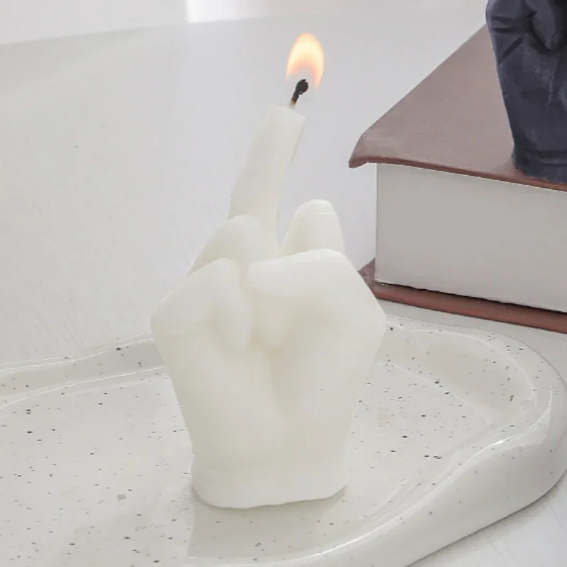Middle finger aromatherapy candles, home decoration, wedding gifts, parties, emergency candles, funny