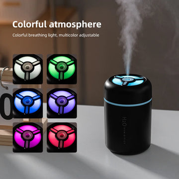 New Portable Colorful Mini Humidifier for Car Home USB Mini Air Humidifier with LED Night Light Silent Ultrasonic Humidifier