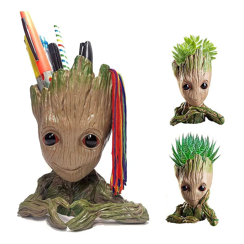 Modern Groot Flower Vase Cartoon Art Vases Flower Arrangement Home Living Room Decoration Simulation Plants Flower Pots Crafts
