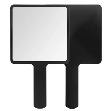1Pcs Plastic Handle Handheld Makeup Vanity Mirror Portable Square Eyelash Extension Mirror Women Cosmetic Beauty Salon Supplies