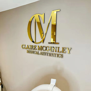 Office Wall Logo Signs Shop Company Advertising Metal Signs For Business Cusotm Outdoor Logo Wall Sign