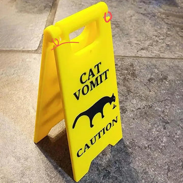 Cat Vomit Sign Cat Dog Vomit Sign Cat Vomit Floor Slippery Warning Sign Tips Decoration At Home Decor Items Bar Accessories