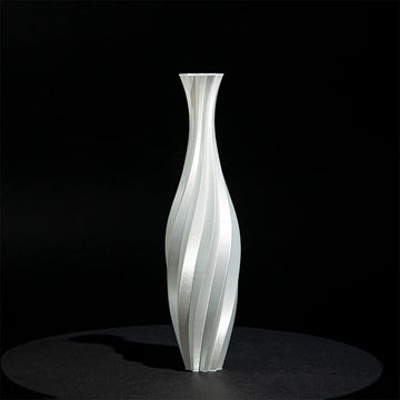 3D Printed Flower Vases Modern Plastic Flower Plant Pot Decorative White Vase Home Living Room Office Table Decor