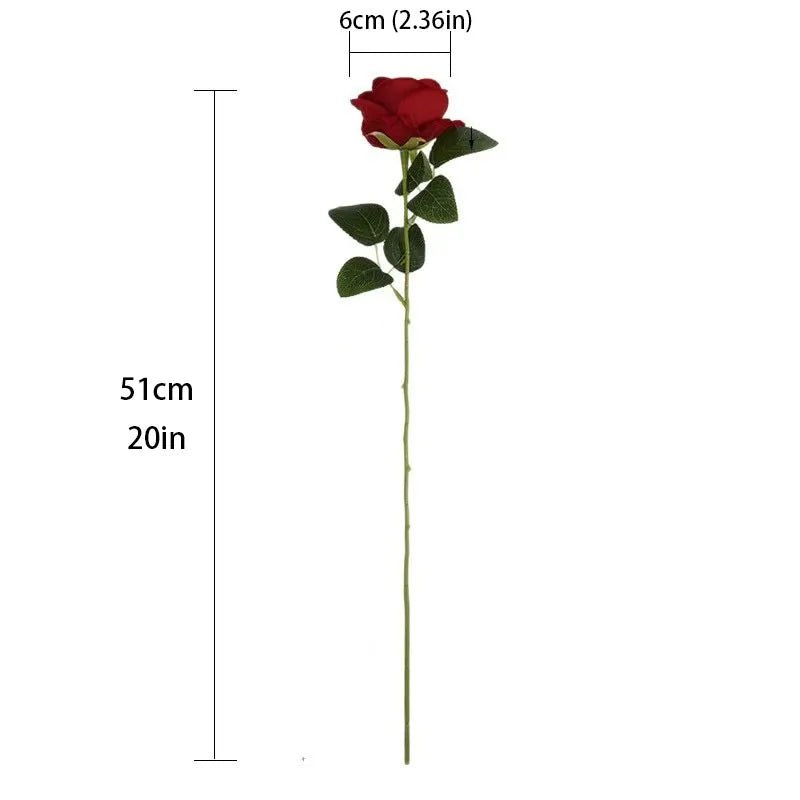 1/5/10/20pcs Roses Artificial Flowers Rose Flower Branch Artificial Red Roses Realistic Fake Rose for Wedding Home Decor