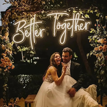 Better Together Neon Sign Large Size For Wedding Neon Light Sign Room Decor Neon Led Lights Bedroom Wedding Decoration