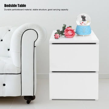 Bedroom Furniture Nightstand Bedside Table with 2 Drawers Modern Night Stand Table for Home Bedroom Living Room Home Improvement