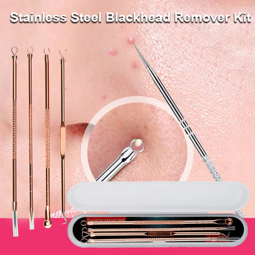 Stainless Steel Blackhead Remover Tool Kit Acne Needle Acne Needle Cleaner Deep Cleansing Beauty Tools Pimple Face Skin Care