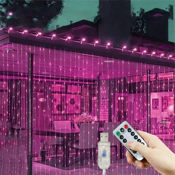 Home Party Fairy Light Bedroom Decoration USB Curtain Garland Halloween Wedding Birthday LED with 8 Modes for New Year Christmas