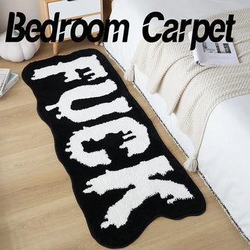 VIKAMA Small Carpet Unconventional Design High-End Bedside Rug Footpad Door Mat Trendy Brand Letter Mat