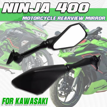 New Motorcycle Rear View Mirrors For Kawasaki Ninja 400 2018-2021 2019 2020 Ninja 250 ZX 6R 636 300 EX300 Side Review Mirror Kit