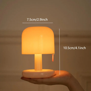 Mini Sunset Night Lamp Desktop Creative USB Rechargeable Ins Mushroom Style Led Night Light for Coffee Bar Home Decor Bedroom