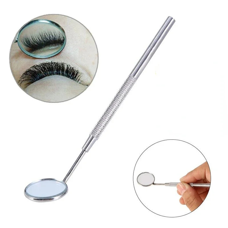 Dental Mouth Mirrors Checking Eyelash Extension Makeup Mirrors Stainless Steel Teeth Whitening Clean Oral Eyelash Supplies Tools