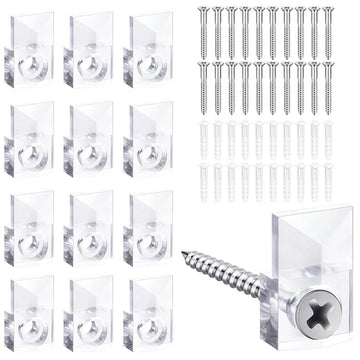 Install Mirrors with Ease 20 Sets of Mirror Holder Clips Kit Includes Screws and Anchors for Convenient Mounting