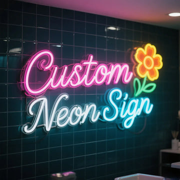 Custom Neon Sign Personalized Text Logo Names Customized LED Neon Signs Birthday Wedding Party Bar Coffee Wall Light Decoration