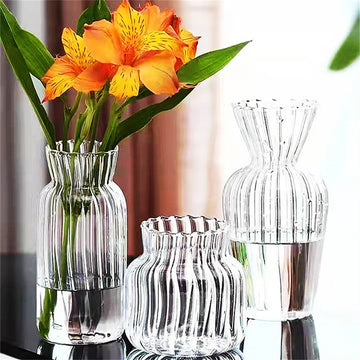 Nordic Glass Vase Home Decoration Accessories Ins Transparent Plant Hydroponic Bottle Living Room Wedding Table Decor Vases