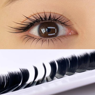 LB LC Curl Camellia False Eyelashes Faux Mink Soft Easy Fan Individual Lashes Light Classic Russian Volume Premade Fan Lashes