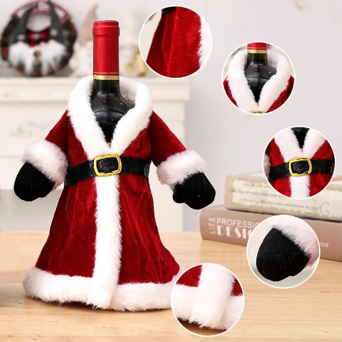 10PCS New Christmas Wine Covers Christmas Decoration Christmas Dresses Dresses Wine Bottle Covers Creative Wine Covers Home