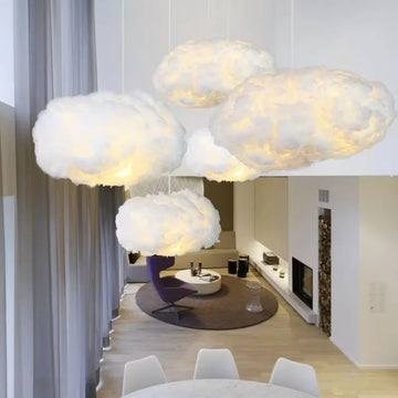 White Cotton Cloud Decoration Fluffy Wedding Backdrop Christmas Party Hanging Props DIY Home Living Room Wall Decoration