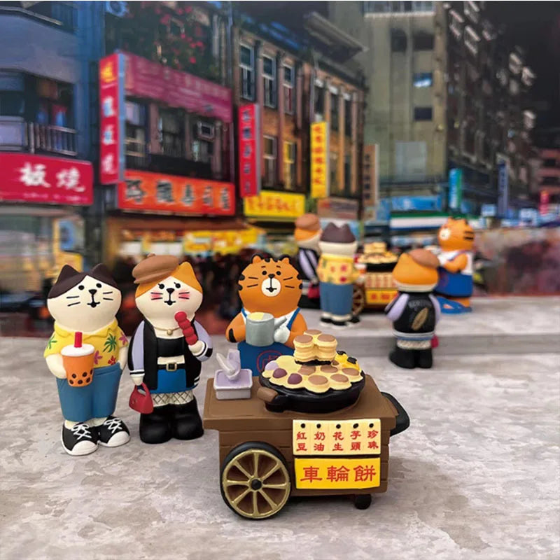 ZAKKA Ornaments Library Reading Cat Scene Decoration Shooting Props Miniature Resin DIY Cat Birthday Gift Bookshelf Collection