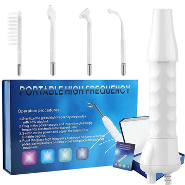 4 in 1 High Frequency Skin Therapy Wand Machine Microcurrent Massage Skin Rejuvenation Tightening Wrinkle Reducing Tool