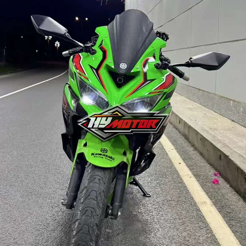 New Motorcycle Rear View Mirrors For Kawasaki Ninja 400 2018-2021 2019 2020 Ninja 250 ZX 6R 636 300 EX300 Side Review Mirror Kit