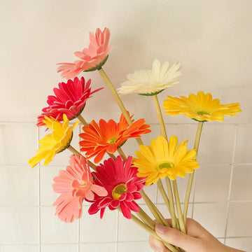 38.5cm PU Artificial Gerbera Artificial Flowers Wedding INS Style Home Decoration Fake Flowers Wedding Decorations