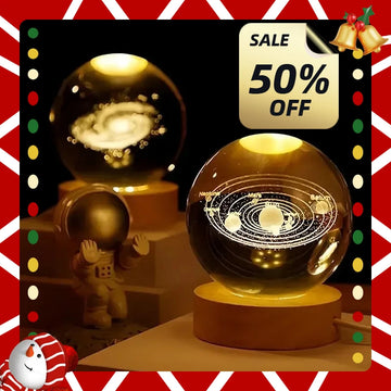 【7910 hot sales Upgrade Switch】3D Crystal Ball Glass Planet Night Light Galaxy Astronomy Birthday Gift Home Desktop christmas