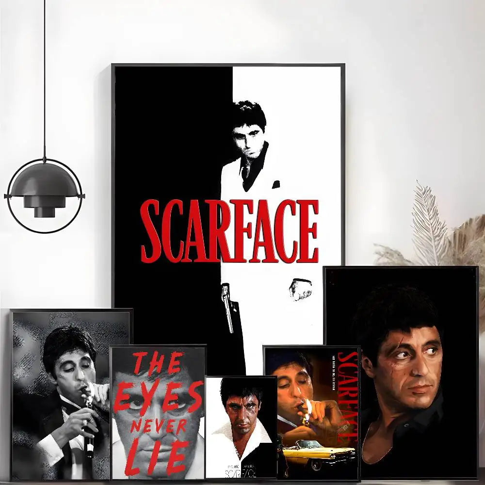 AAA Classic Movie Scarface Poster Self-adhesive stickers are suitable for any wall surface waterproof moisture-proof