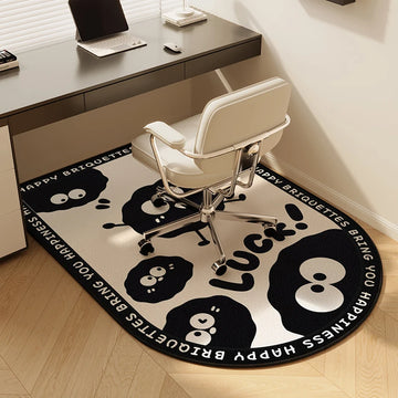 VIKAMA Children's Room Coal Ball Floor Mat, Study Chair, Desk, Study Room Swivel Chair, Computer Chair, Carpet, Home Decoration