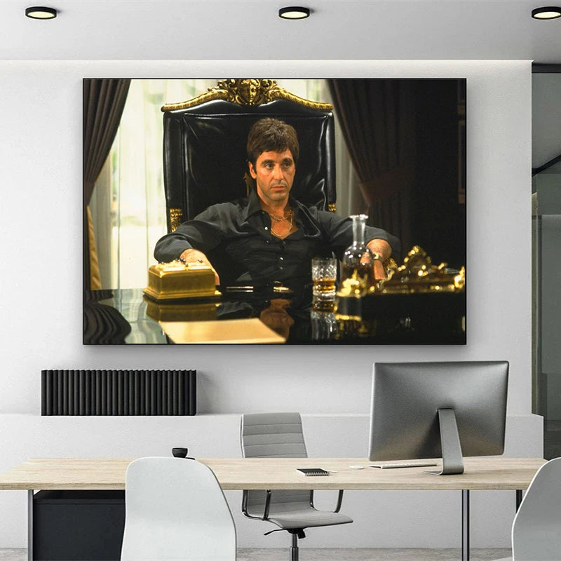 Scarface Godfather Characters Poster Classic Gangster Movie Canvas Painting Abstract Wall Art Picture for Living Room Home Decor