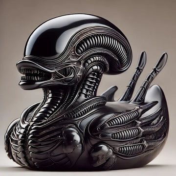 Movie Alien Duck Resin Statue, Evil Alien Duck Decoration, Resin Car Dashboard and Table Decoration, Interesting Gift Ideas