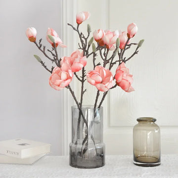 74CM Jade Orchid New Chinese Style Artificial Flower Home Living Room Decoration Ornament EVA Cotton Wedding Photography Prop