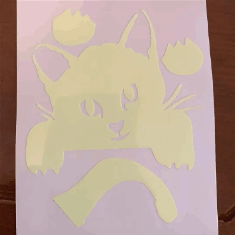 Nightglow Tail Cat Switch Sticker Can Be Removed Fashionable Creative Wall Sticker Living Room Sofa Background Wall Stickers