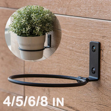 4/5/6/8 Inch Wall-mounted Plant Holder Metal Folding Ring Flower Pot Stand for Outdoor Garden Home Indoor Wall Decorative 1Pc