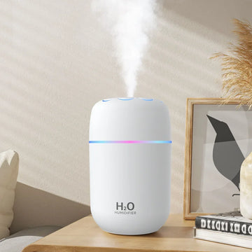 USB Mini Portable Air Humidifier Color Changing Mood Light Quiet 220ml Household Mute Hydrating Air Atomization Humidifie