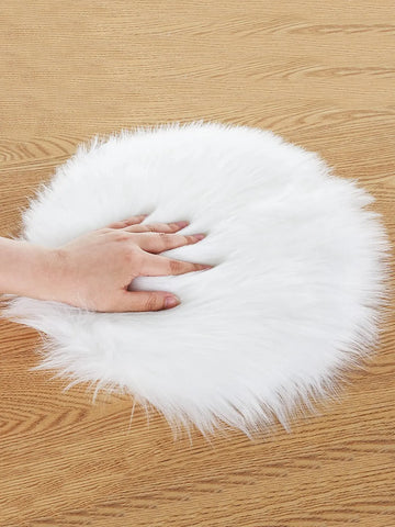 1 imitation wool round cushion living room bedroom decorative carpet floor mat