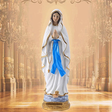 Virgin Mary Model Blessed Mother Statue Our Lady of Lourdes Blessed Virgin Mother Mary Catholic Religious Resin Figurine Statue