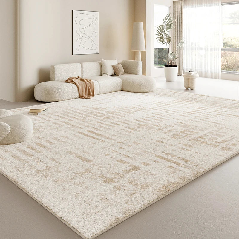 Cream Style Rugs for Bedroom Thick Washable Lounge Floor Mat Large Area Living Room Decoration Plush Carpet Home Fluffy Soft Rug