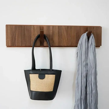 Coat Rack Hook Nordic Walnut Wall Clothes Racks Furniture for Home Dressing Rooms Piano Keys Coat Shelves Dress Hanger Room