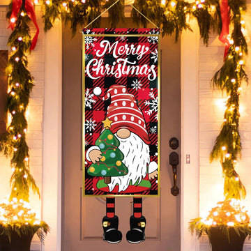 Christmas Red Hanging Flag Merry Christmas Decoration for Home 2024 Xmas Party Decor Ornaments Navidad Natal New Year Gifts 2025